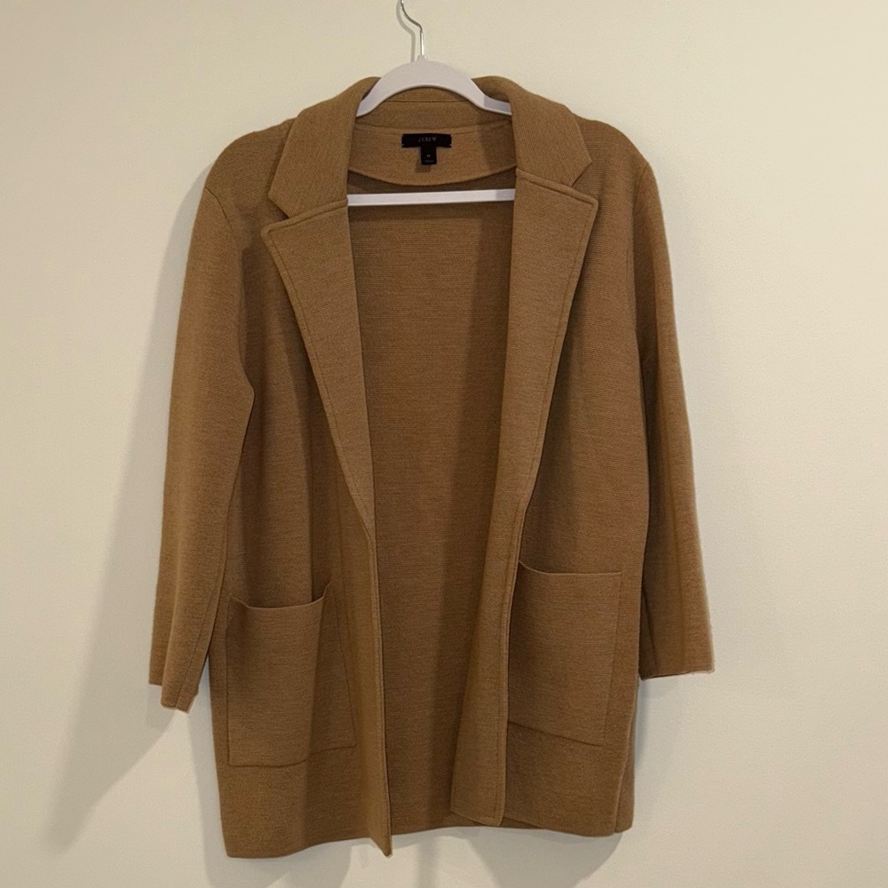 J. Crew Camel Knit Blazer